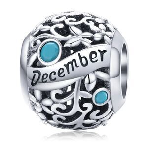925 Silver December Birthstone Charm